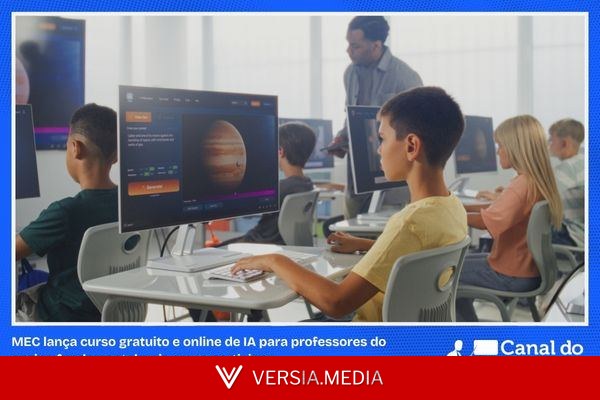 Curso gratuito de IA para professores do ensino fundamental; veja